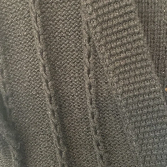 Willow Vintage Black knit cardigan with unique button closure SZ M EUC - Picture 7 of 10